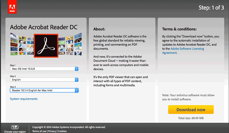 how to download adobe reader on my mac os sierra 10.12.6